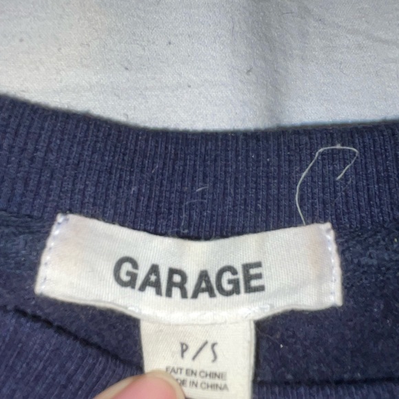 Garage slightly cropped crew neck sweater. Women’s size small. - Picture 2 of 2